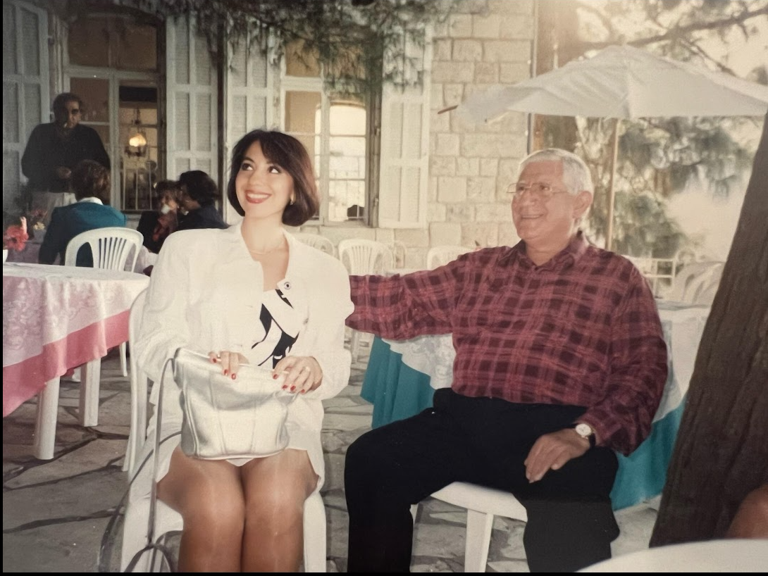 Judge Hassan Kawas sitting with his wife Mirvat Salam